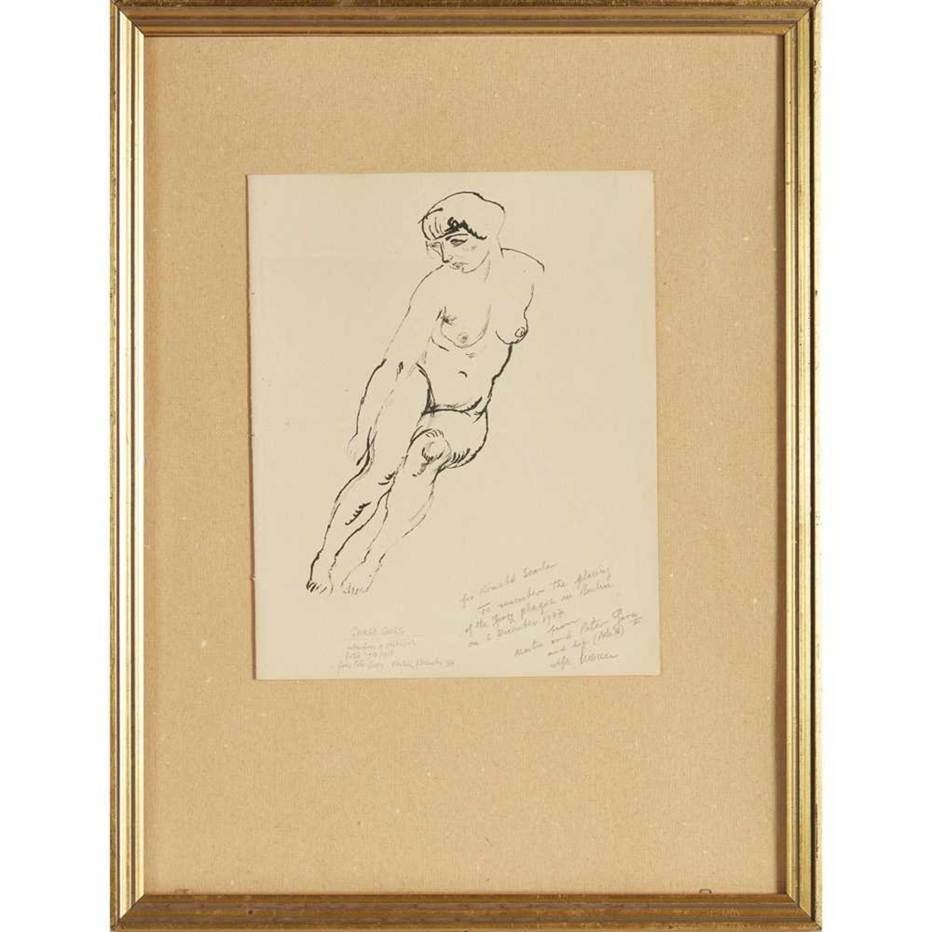 § GEORGE GROSZ (GERMAN 1983-1959) FEMALE NUDE - Image 2 of 2