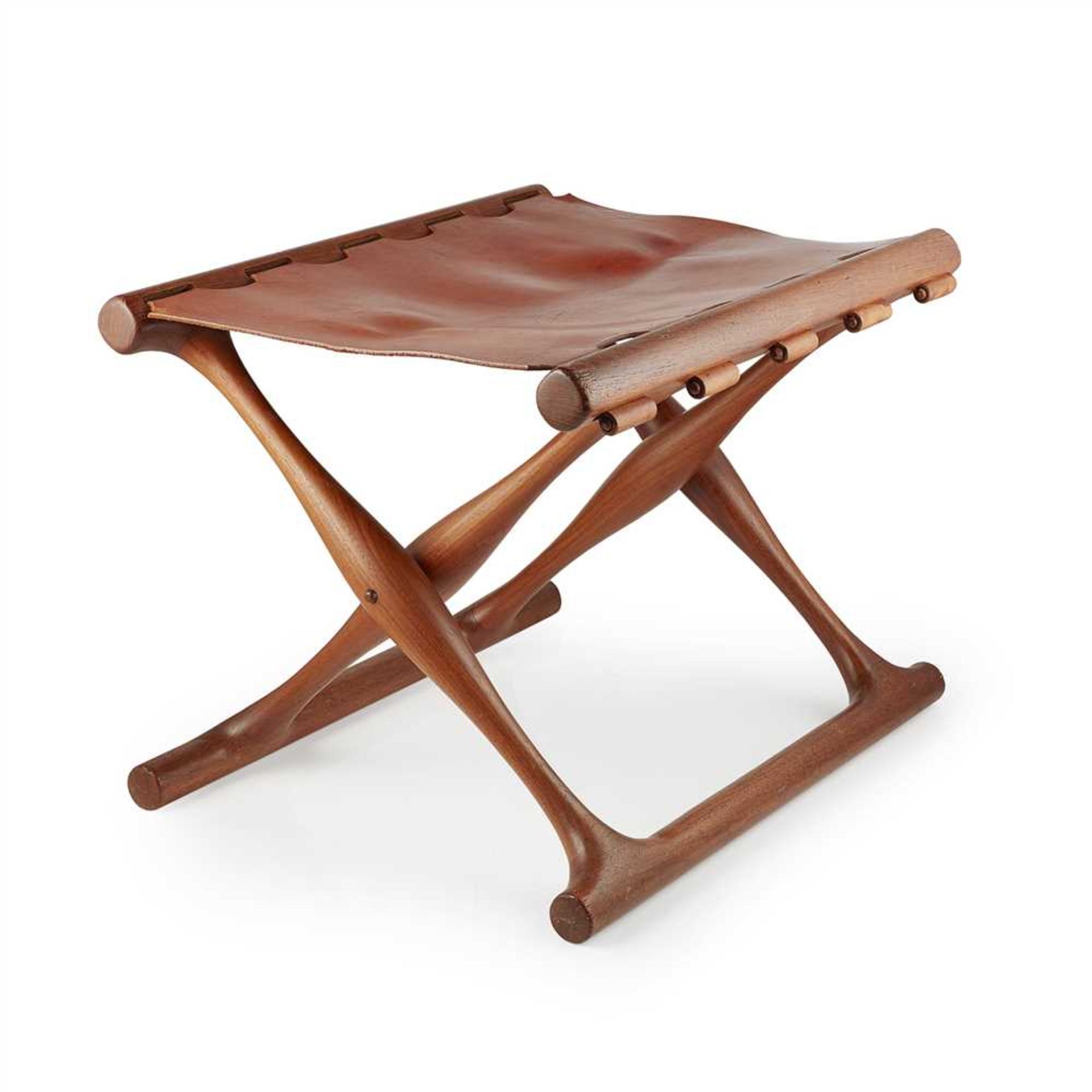 Poul Hundevad (Danish 1917-2011) for Vamdrup, Denmark 'Guldhoj' folding stool/table - Image 2 of 2