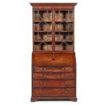 GEORGIAN MAHOGANY BUREAU BOOKCASE LATE 18TH CENTURY