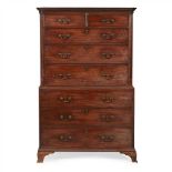 GEORGE II MAHOGANY CHEST-ON-CHEST 18TH CENTURY