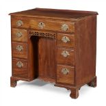 GEORGE II MAHOGANY KNEEHOLE DESK MID 18TH CENTURY