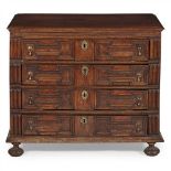 WILLIAM AND MARY OAK CHEST OF DRAWERS LATE 17TH CENTURY