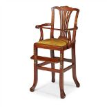 GEORGE III MAHOGANY CHILD'S HIGH CHAIR 18TH CENTURY