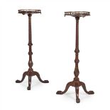 PAIR OF GEORGE II STYLE MAHOGANY TORCHERE STANDS 19TH CENTURY