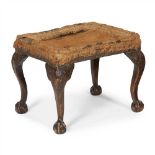 GEORGE II STAINED BEECH STOOL MID 18TH CENTURY