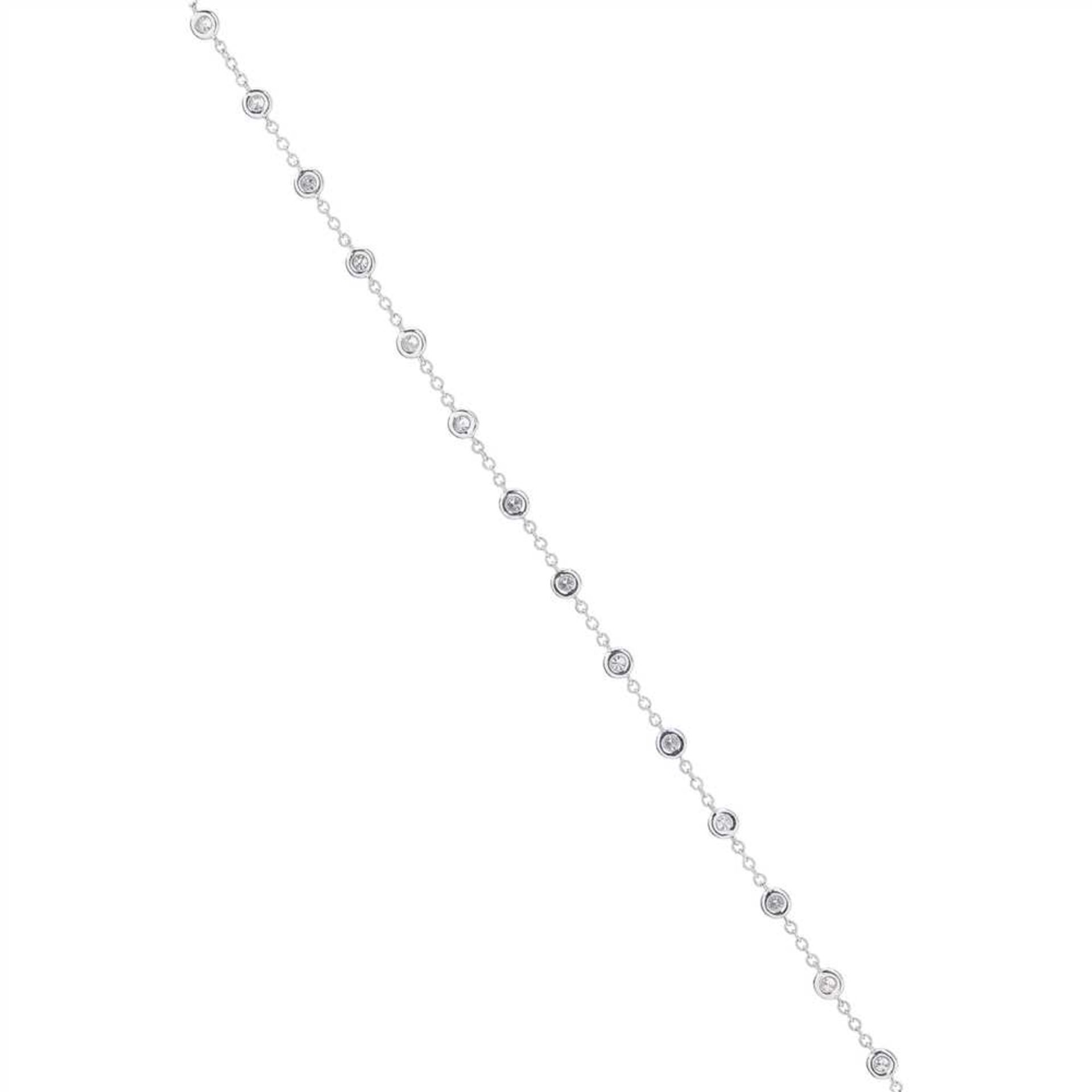 A diamond set long-chain necklace - Image 2 of 2