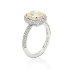 A platinum yellow and colourless diamond ring, Tiffany & Co