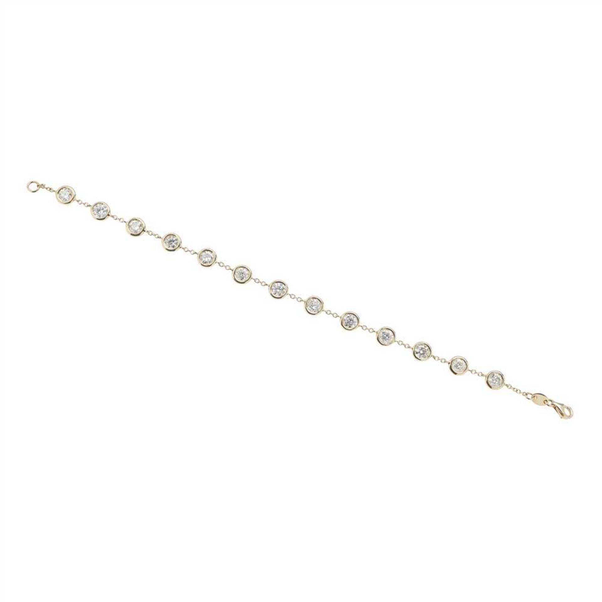 A diamond line bracelet