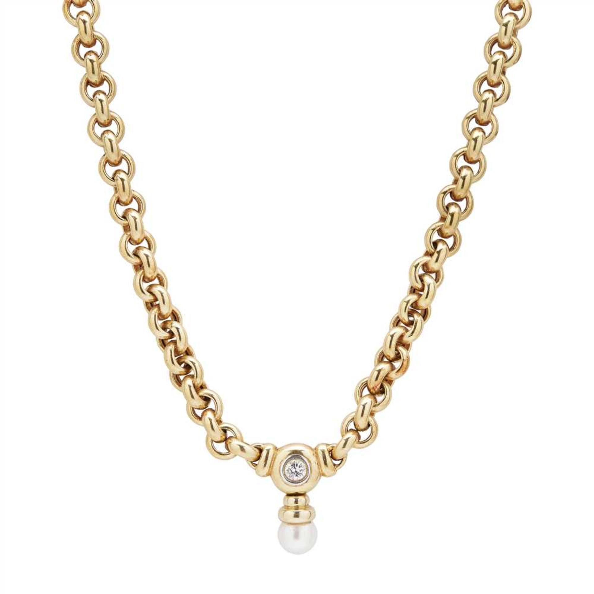 A diamond and pearl set convertible necklace, Garrard - Image 2 of 4