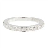 A diamond set half eternity ring