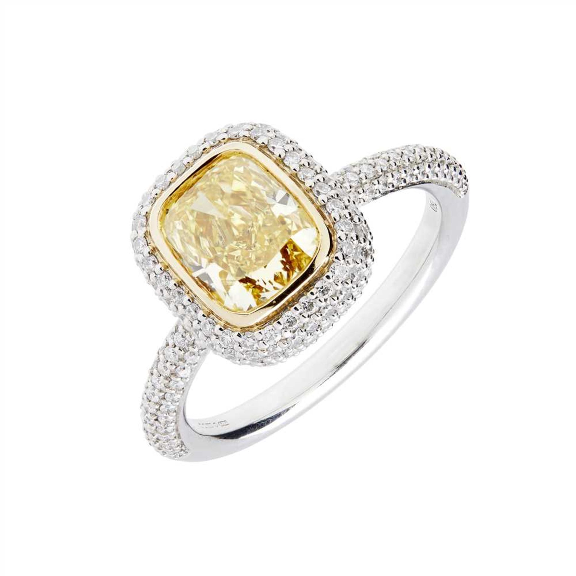 A platinum yellow and colourless diamond ring, Tiffany & Co - Image 2 of 2