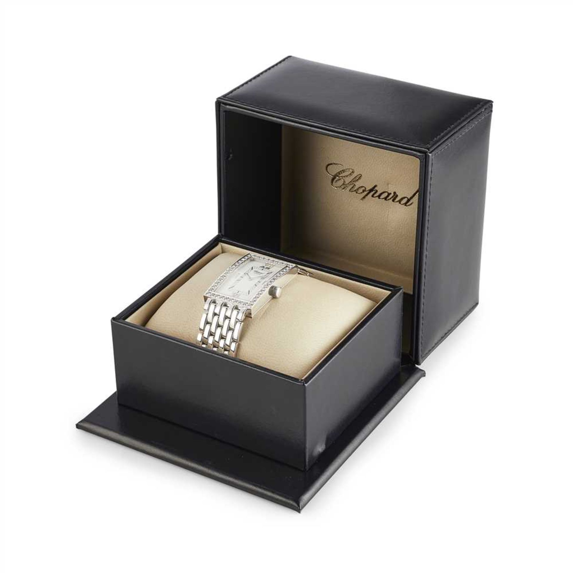 An 18ct white gold and diamond set wristwatch, Chopard - Image 2 of 2