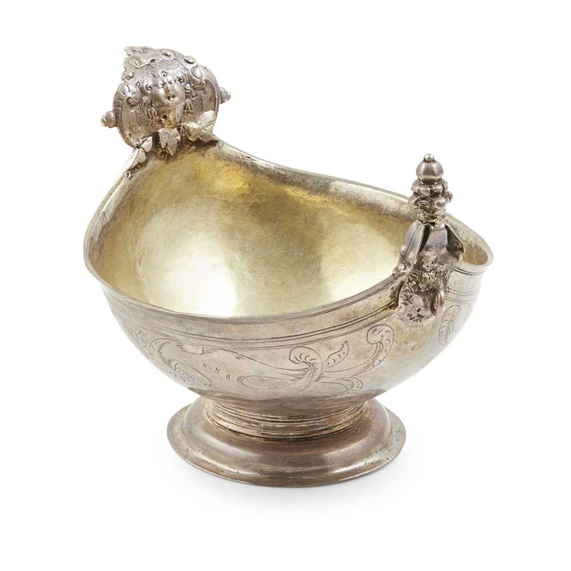 An early 18th century Scandinavian silver gilt beaker - Image 2 of 3
