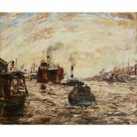 James Kay R.S.A., R.S.W. (Scottish 1858-1942) The Western Sun, River Clyde