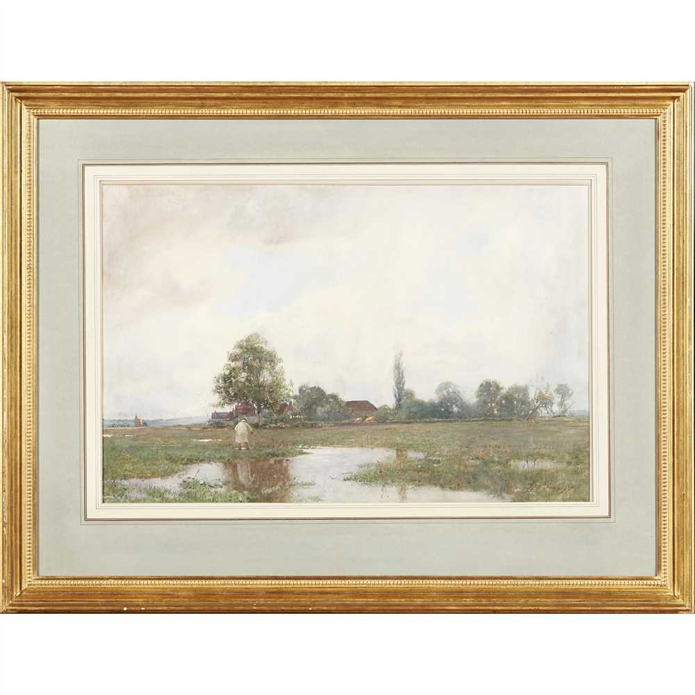 SIR DAVID MURRAY R.A., H.R.S.A., P.R.I., R.S.W. (SCOTTISH 1849-1933) THROUGH THE WATER MEADOW - Image 2 of 2