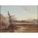 Sam Bough R.S.A, R.S.W. (Scottish 1822-1878) Unloading the wreck