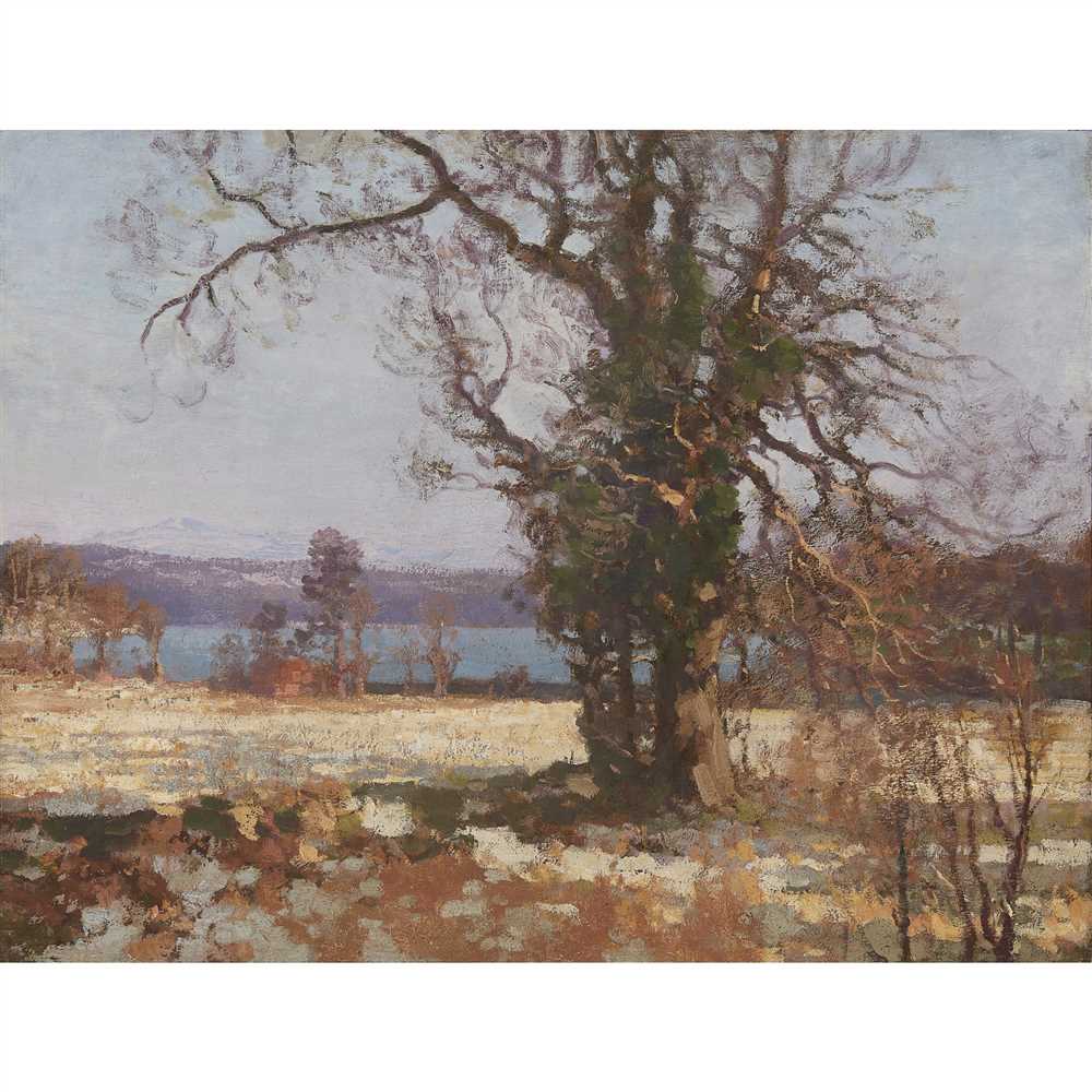 George Houston R.S.A, R.S.W., R.G.I (Scottish 1869-1947) Winter Sunshine