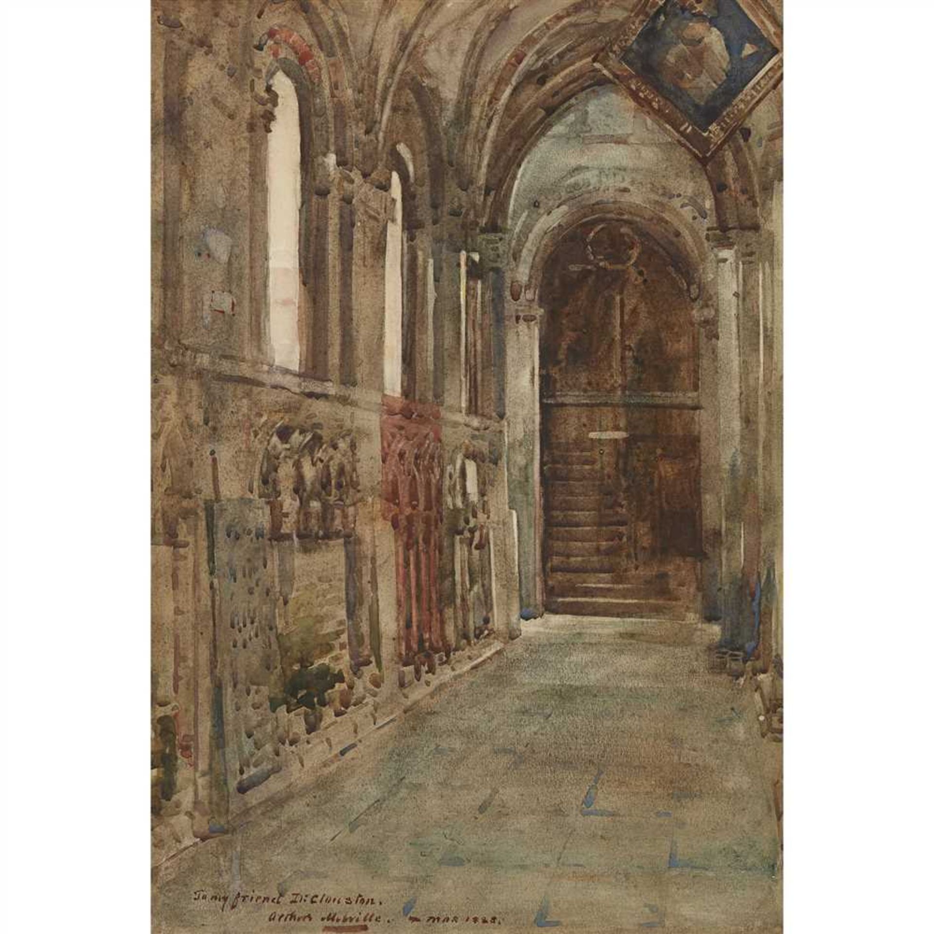 Arthur Melville A.R.S.A., R.S.W., A.R.S (1855-1904) North Aisle of St. Magnus Cathedral, Kirkwall