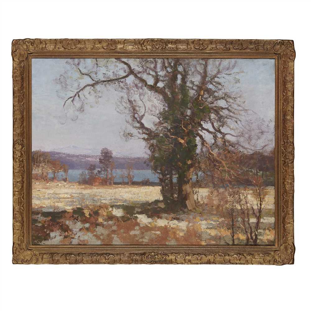 George Houston R.S.A, R.S.W., R.G.I (Scottish 1869-1947) Winter Sunshine - Image 2 of 2