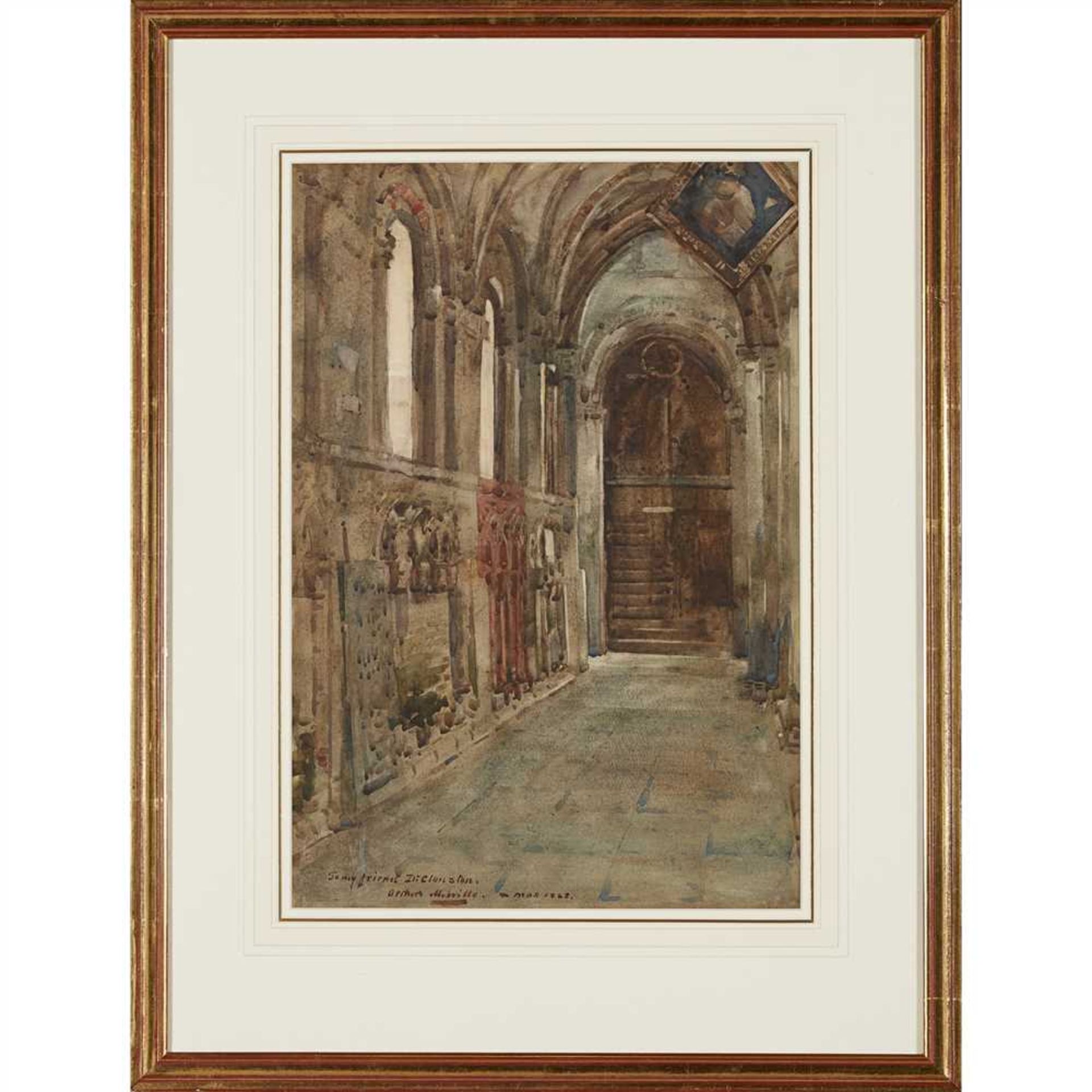 Arthur Melville A.R.S.A., R.S.W., A.R.S (1855-1904) North Aisle of St. Magnus Cathedral, Kirkwall - Image 2 of 2