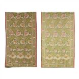 ATTRIBUTED TO HARRY NAPPER FOR SILVER STUDIOS PAIR OF ARTS & CRAFTS WOVEN CURTAIN PANELS, CIRCA with