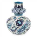 WILLIAM DE MORGAN (1839-1917) IZNIK VASE, EARLY FULHAM PERIOD CIRCA 1890 of baluster form with