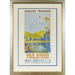 ANONYMOUS KEN WOOD AND HIGHGATE PONDS lithograph, condition A-; not backed, framed (Dimensions: 30 x