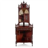 H. W. BATLEY (1846-1932) FOR GILLOW & CO., LANCASTER AESTHETIC MOVEMENT MAHOGANY CORNER CABINET, the