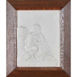 § SOPHIA ROSAMOND PRAEGER (1867-1954) PLASTER PLAQUE moulded in relief, depicting a woman and