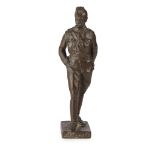 § SYDNEY MARCH (1876-1968) FIGURE OF A SOLDIER, DATED 1900 bronze, mid-brown patina, signed to