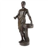 GOLDSCHEIDER AUSTRIAN TERRACOTTA FIGURE OF A MAN, CIRCA 1890 the standing figure modelled with a