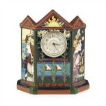 FREDERICK ALFRED RHEAD (1856–1933) FOR WILEMAN & CO. FOLEY 'INTARSIO' TABLE CLOCK, CIRCA 1900 the