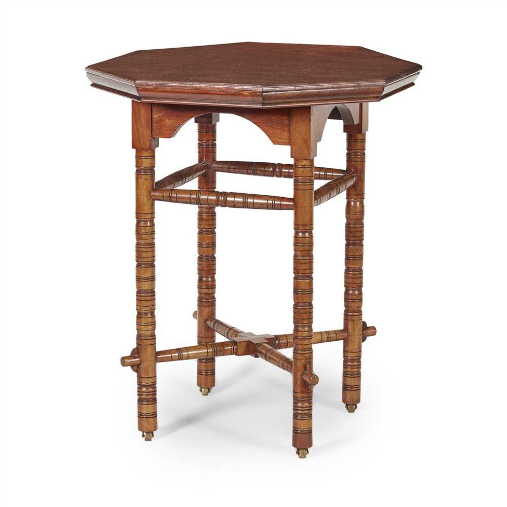 ATTRIBUTED TO BRUCE J. TALBERT AESTHETIC MOVEMENT WALNUT OCCASIONAL TABLE, CIRCA 1880 the