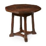 SIR ROBERT LORIMER (1864-1929) ARTS & CRAFTS FUMED OAK CENTRE TABLE, CIRCA 1920 the octagonal