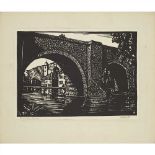 § WILLIAM KERMODE (1895-1957) SIX LINOCUT PRINTS, CIRCA 1930 comprising AYYILER L'ABBE, 26cm x 36cm;