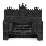 MANNER OF AUGUSTUS WELBY NORTHMORE PUGIN GOTHIC REVIVAL CAST IRON HOB GRATE, MID-19TH CENTURY the