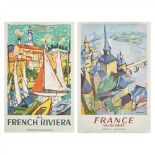 ROGER MARCEL LIMOUSE (1894-1990) THE FRENCH RIVIERA lithograph, 1965, condition A-; not backed, 39