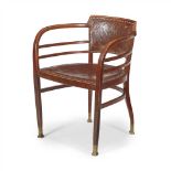 ATTRIBUTED TO OTTO WAGNER FOR GEBRÜDER THONET SECESSIONIST BENTWOOD ARMCHAIR, CIRCA 1900 with