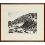 § ERNEST ARCHIBALD TAYLOR (1874-1951) ARRAN HILLS crayon, signed lower right E. A. TAYLOR, framed (