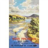 JACK MERRIOTT (1901–1968) RIVER FINDHORN offset lithograph, condition B+; not backed (Dimensions: 40