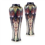 RACHEL BISHOP FOR MOORCROFT POTTERY PAIR OF 'MARINKA' PATTERN VASES, DATED 2003 each of ovoid