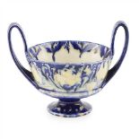 WILLIAM MOORCROFT (1872-1945) FOR JAMES MACINTYRE & CO. FLORIAN WARE TWIN-HANDLED FOOTED BOWL,