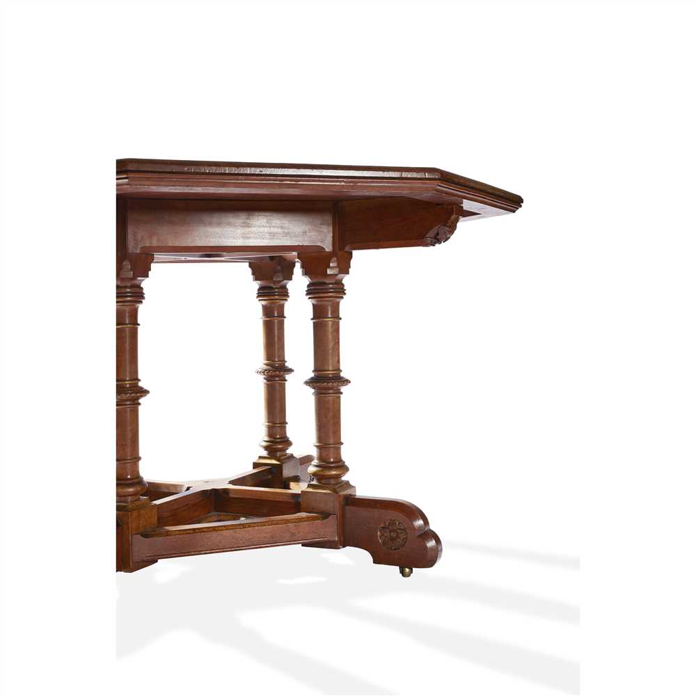 MANNER OF CHARLES BEVAN FINE WALNUT AND BURR WALNUT INLAID CENTRE TABLE, CIRCA 1870 the octagonal - Image 5 of 5