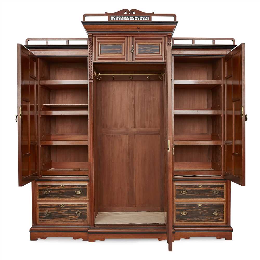 LAMB OF MANCHESTER WALNUT, COROMANDEL AND INLAID BEDROOM SUITE, CIRCA 1880 comprising a WARDROBE, - Image 2 of 7