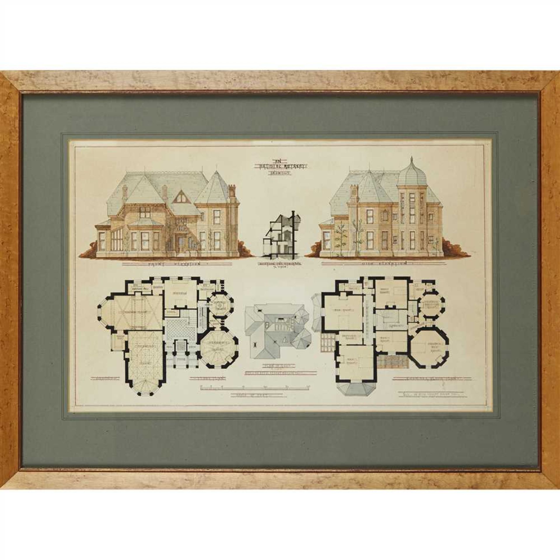 WILLIAM BUTTERFIELD (1814-1900) PROPOSED NEW CHURCH: UPPER EDMONTON, FOUR GOTHIC REVIVAL DRAWINGS, - Image 9 of 10