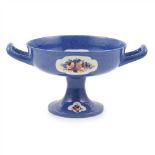 WILLIAM MOORCROFT (1872-1945) FOR MOORCROFT POTTERY TWIN-HANDLED FOOTED TAZZA, CIRCA 1918