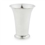 HARALD NIELSEN (1892-1977) FOR GEORG JENSEN STERLING SILVER VASE, CIRCA 1930 of cylindrical form