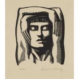 § ROBERT GIBBINGS (1889-1958) 'CARYATID' WOODCUT ENGRAVING, CIRCA 1925 edition of 50, signed lower