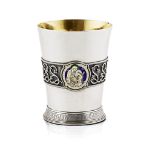 ATTRIBUTED TO EDWARD WELBY PUGIN FOR JOHN HARDMAN & CO. GOTHIC REVIVAL SILVER AND ENAMEL BEAKER,