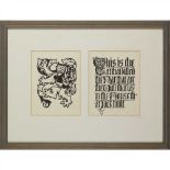 ROBERT BURNS (1869-1941) THIS IS THE CAT, TWO ORIGINAL ILLUSTRATIONS pen & ink, both mounted